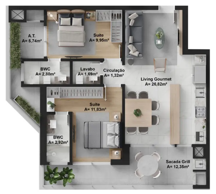 Foto 9 de Cobertura com 4 quartos à venda, 322m2 em Itajai - SC