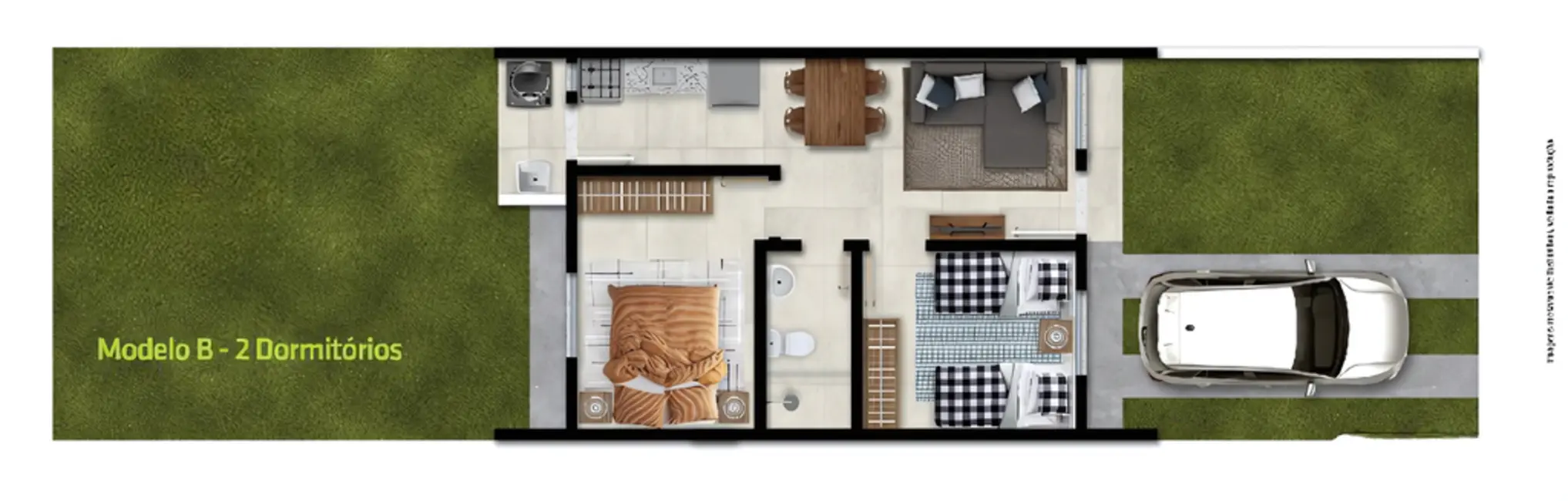 Foto 9 de Casa de Condomínio com 2 quartos à venda, 40m2 em Guaiba - RS