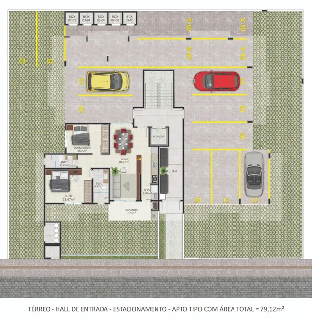 Foto 4 de Apartamento com 2 quartos à venda, 70m2 em Bombinhas - SC