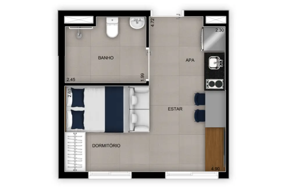 Foto 8 de Apartamento com 2 quartos à venda, 38m2 em Mooca, São Paulo - SP