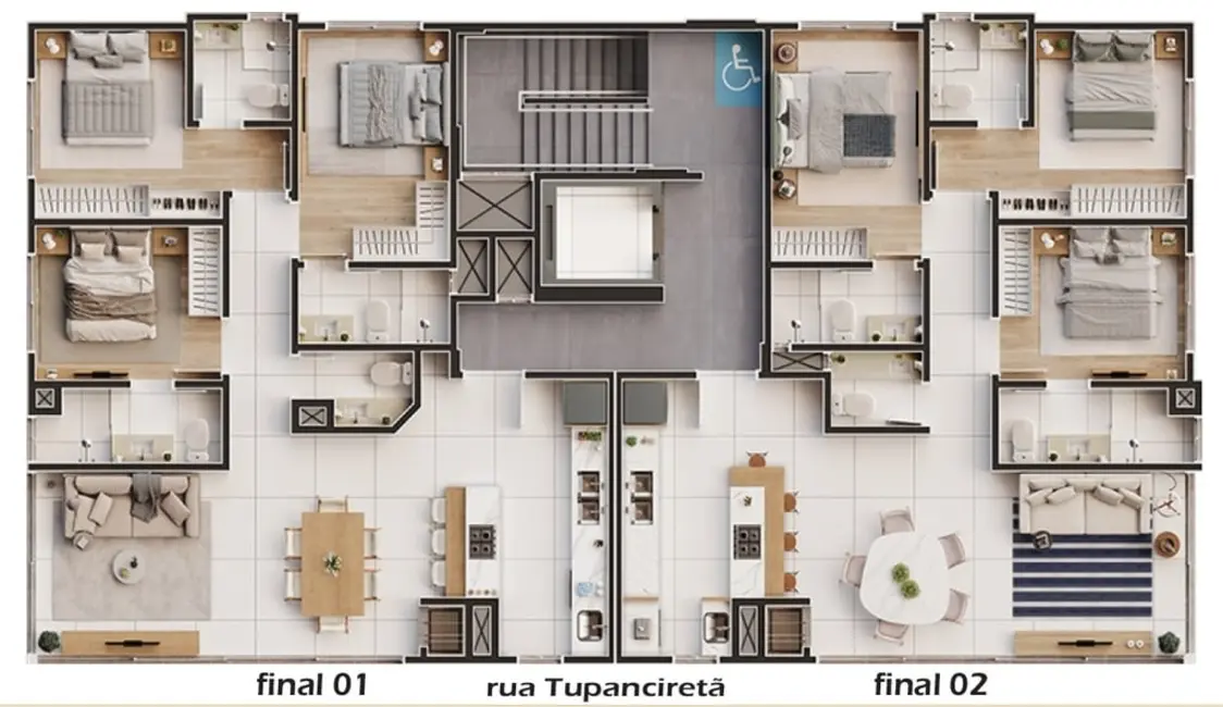 Apartamento com 2 quartos à venda, 77m2 em Capao Da Canoa - RS - imagem 6 Foto 6 de Apartamento com 2 quartos à venda, 77m2 em Capao Da Canoa - RS