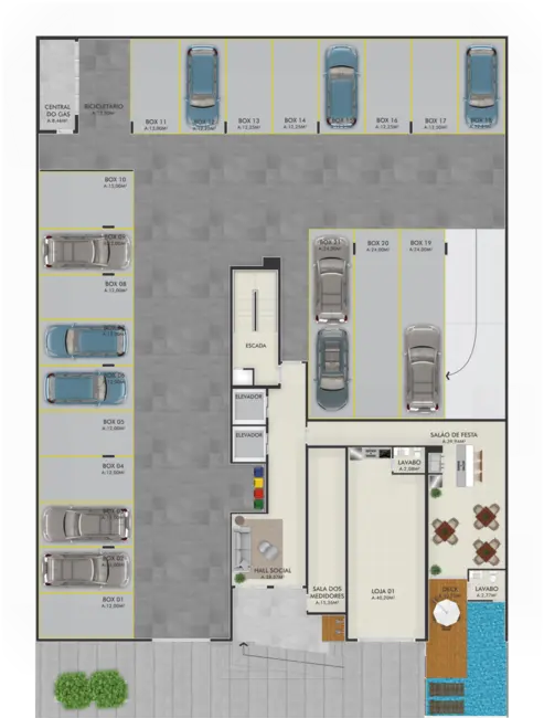 Apartamento com 3 quartos à venda, 122m2 em Capao Da Canoa - RS - imagem 8 Foto 8 de Apartamento com 3 quartos à venda, 122m2 em Capao Da Canoa - RS
