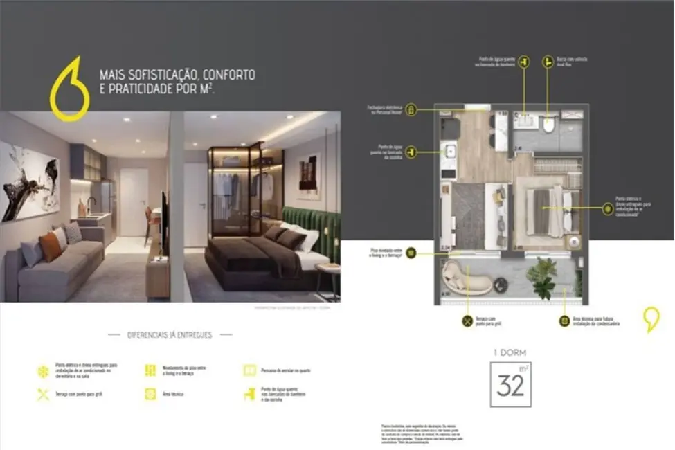 Foto 7 de Apartamento com 1 quarto à venda, 31m2 em Vila Gumercindo, São Paulo - SP