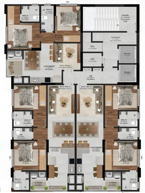 Foto 7 de Apartamento com 2 quartos à venda, 62m2 em Porto Belo - SC