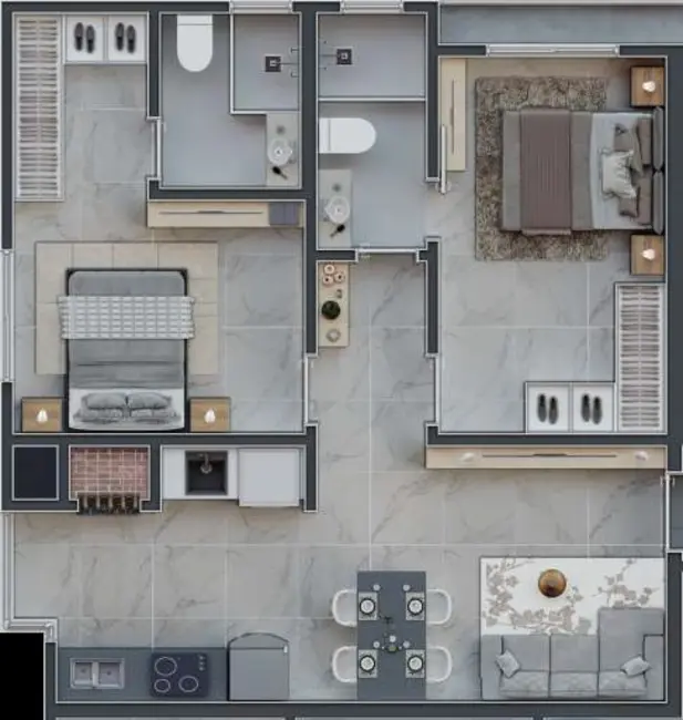 Foto 9 de Apartamento com 2 quartos à venda, 60m2 em Itapema - SC