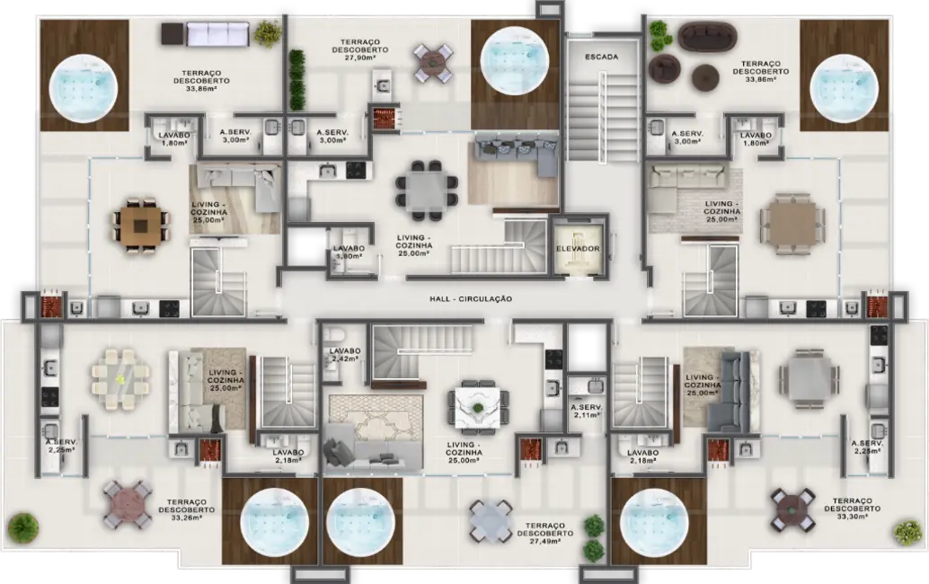 Foto 9 de Apartamento com 2 quartos à venda, 71m2 em Bombinhas - SC