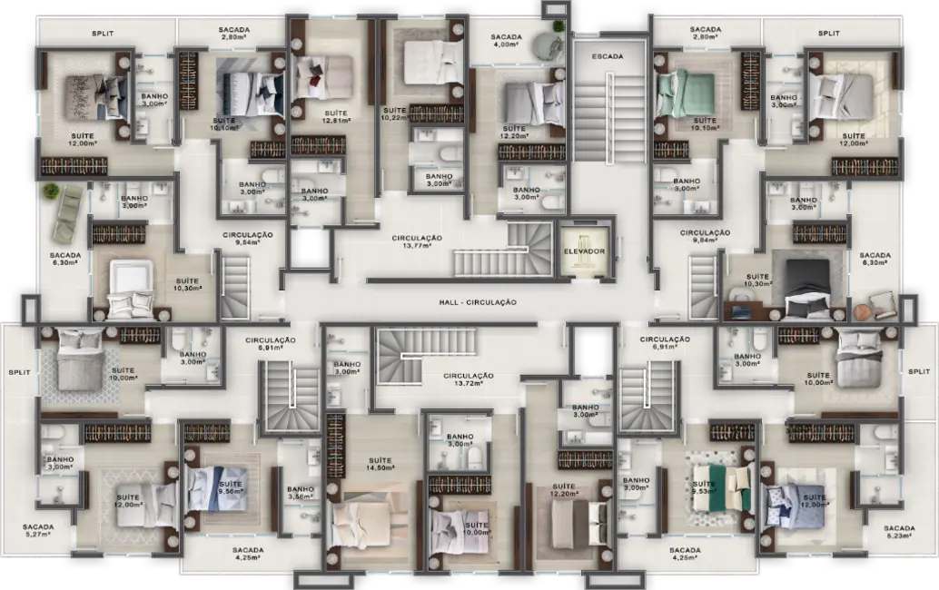 Foto 8 de Apartamento com 2 quartos à venda, 71m2 em Bombinhas - SC