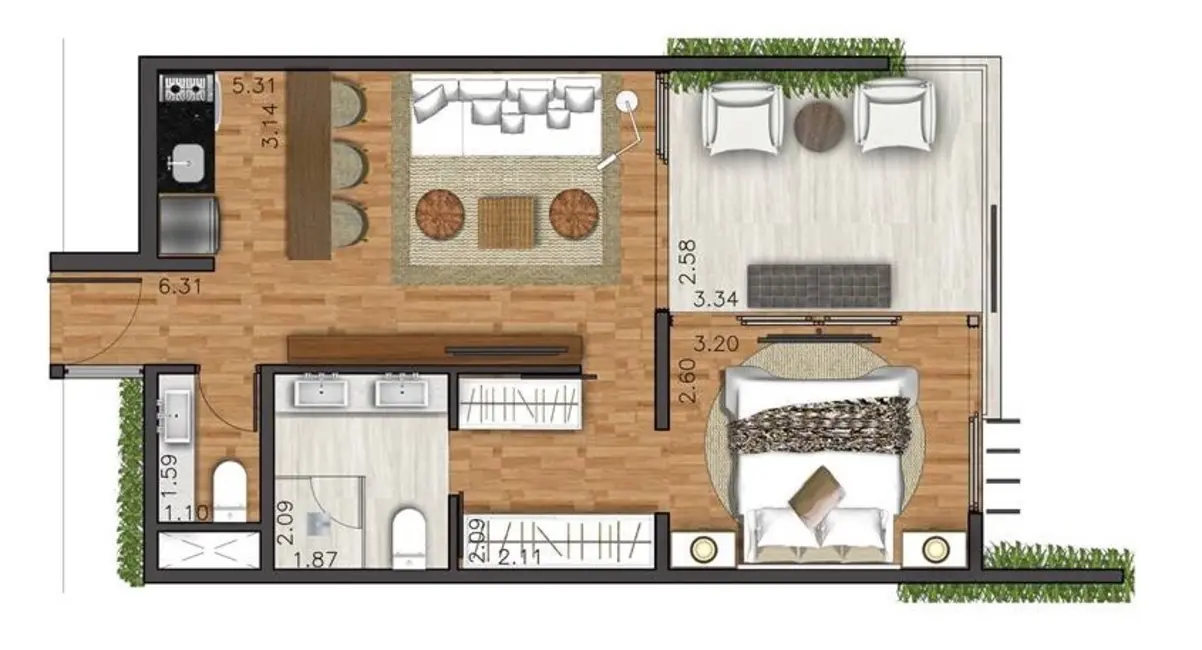 Cobertura com 2 quartos à venda, 126m2 em Moema, São Paulo - SP - imagem 8 Foto 8 de Cobertura com 2 quartos à venda, 126m2 em Moema, São Paulo - SP