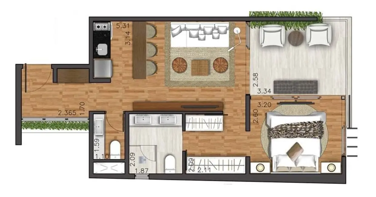 Cobertura com 2 quartos à venda, 126m2 em Moema, São Paulo - SP - imagem 9 Foto 9 de Cobertura com 2 quartos à venda, 126m2 em Moema, São Paulo - SP