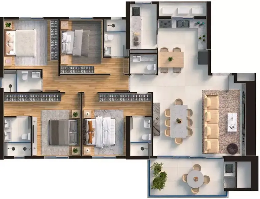 Foto 4 de Apartamento com 4 quartos à venda, 160m2 em Centro, Balneario Camboriu - SC