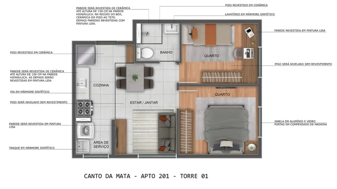 Apartamento com 2 quartos à venda, 51m2 em Parque Cidade Campinas, Campinas - SP - imagem 9 Foto 9 de Apartamento com 2 quartos à venda, 51m2 em Parque Cidade Campinas, Campinas - SP