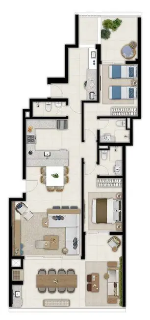 Foto 3 de Apartamento com 3 quartos à venda, 141m2 em Riviera de São Lourenço, Bertioga - SP