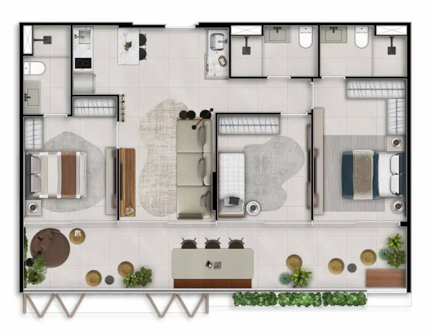 Apartamento com 2 quartos à venda, 69m2 em Riviera de São Lourenço, Bertioga - SP - imagem 8 Foto 8 de Apartamento com 2 quartos à venda, 69m2 em Riviera de São Lourenço, Bertioga - SP