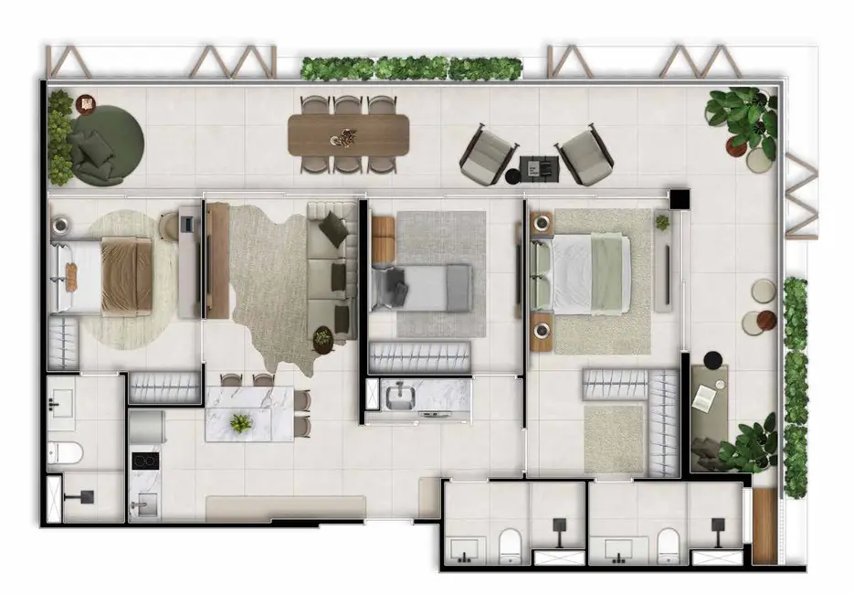 Apartamento com 2 quartos à venda, 69m2 em Riviera de São Lourenço, Bertioga - SP - imagem 7 Foto 7 de Apartamento com 2 quartos à venda, 69m2 em Riviera de São Lourenço, Bertioga - SP