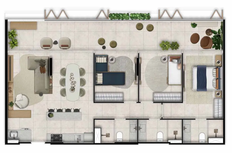 Apartamento com 2 quartos à venda, 69m2 em Riviera de São Lourenço, Bertioga - SP - imagem 6 Foto 6 de Apartamento com 2 quartos à venda, 69m2 em Riviera de São Lourenço, Bertioga - SP