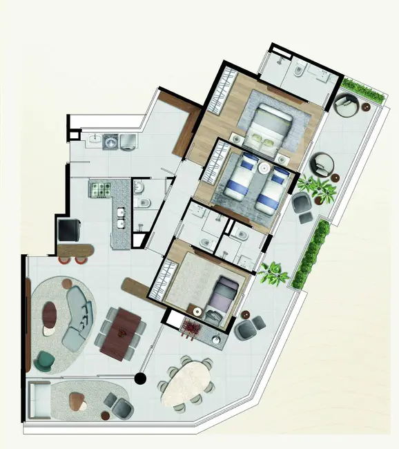 Foto 6 de Apartamento com 3 quartos à venda, 160m2 em Riviera de São Lourenço, Bertioga - SP