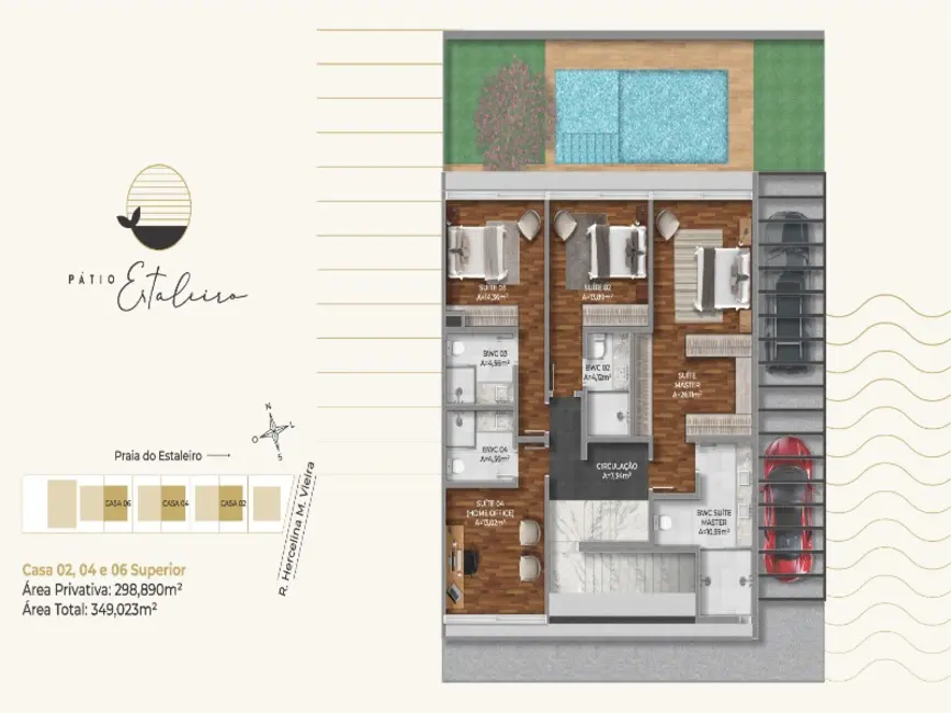 Sobrado à venda, 298m2 em Praia do Estaleiro, Balneario Camboriu - SC - imagem 4 Foto 4 de Sobrado à venda, 298m2 em Praia do Estaleiro, Balneario Camboriu - SC