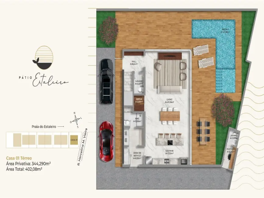 Sobrado à venda, 298m2 em Praia do Estaleiro, Balneario Camboriu - SC - imagem 3 Foto 3 de Sobrado à venda, 298m2 em Praia do Estaleiro, Balneario Camboriu - SC
