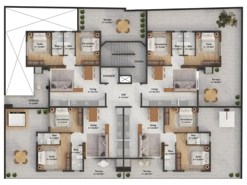 Apartamento com 2 quartos à venda, 99m2 em Centro, Balneario Camboriu - SC - imagem 9 Foto 9 de Apartamento com 2 quartos à venda, 99m2 em Centro, Balneario Camboriu - SC