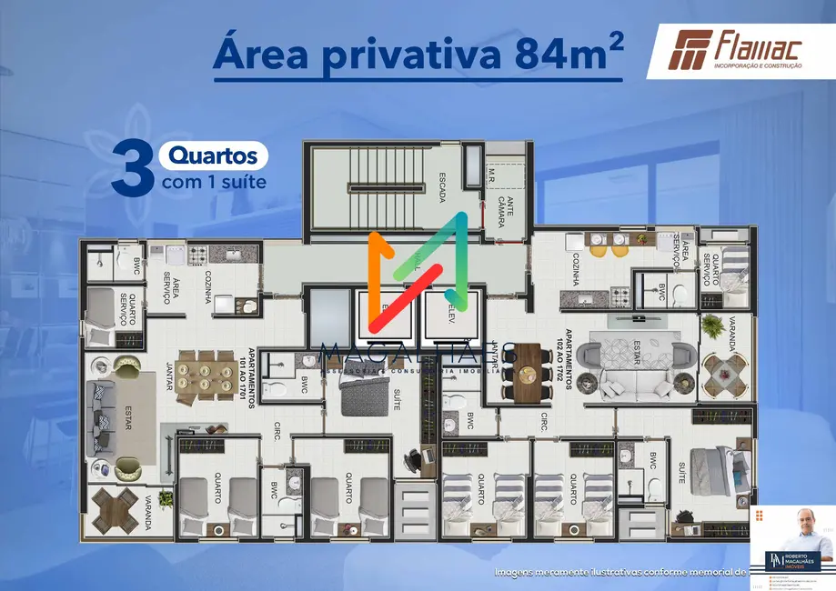 Foto 2 de Apartamento com 3 quartos à venda, 84m2 em Casa Forte, Recife - PE