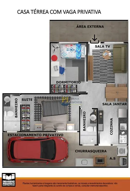 Foto 2 de Sobrado com 2 quartos à venda, 76m2 em Aviação, Praia Grande - SP