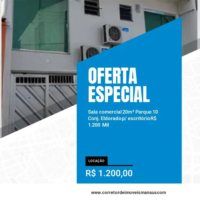 Foto 1 de Sala Comercial com 1 quarto para alugar, 20m2 em Parque 10 de Novembro, Manaus - AM
