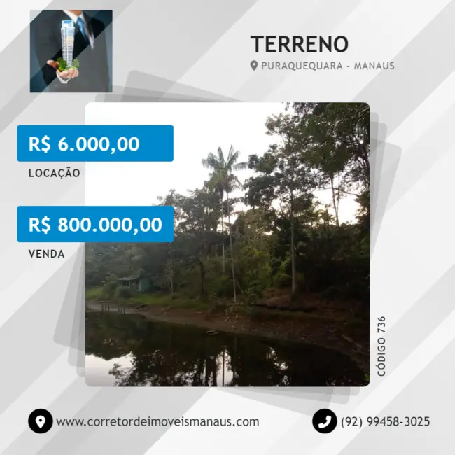 Foto 1 de Terreno / Lote à venda e para alugar, 36783m2 em Puraquequara, Manaus - AM