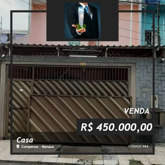 Foto 1 de Casa com 3 quartos à venda em Compensa, Manaus - AM