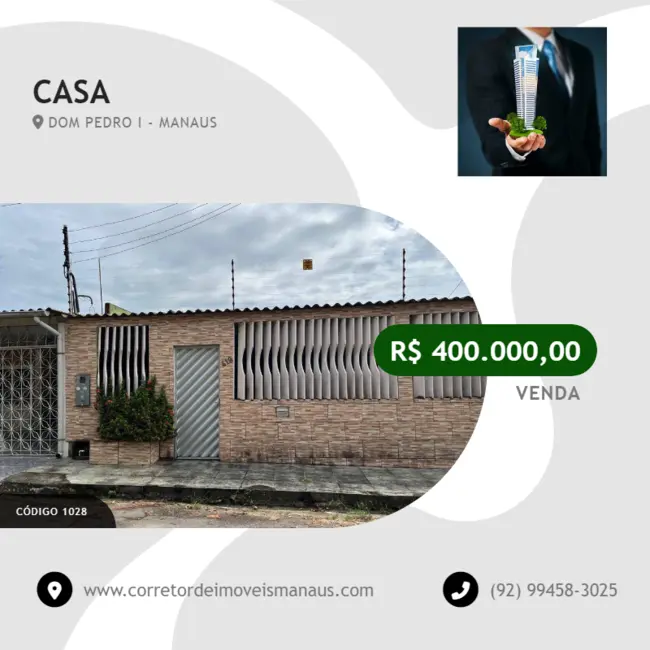 Foto 1 de Casa com 3 quartos à venda, 250m2 em Dom Pedro I, Manaus - AM