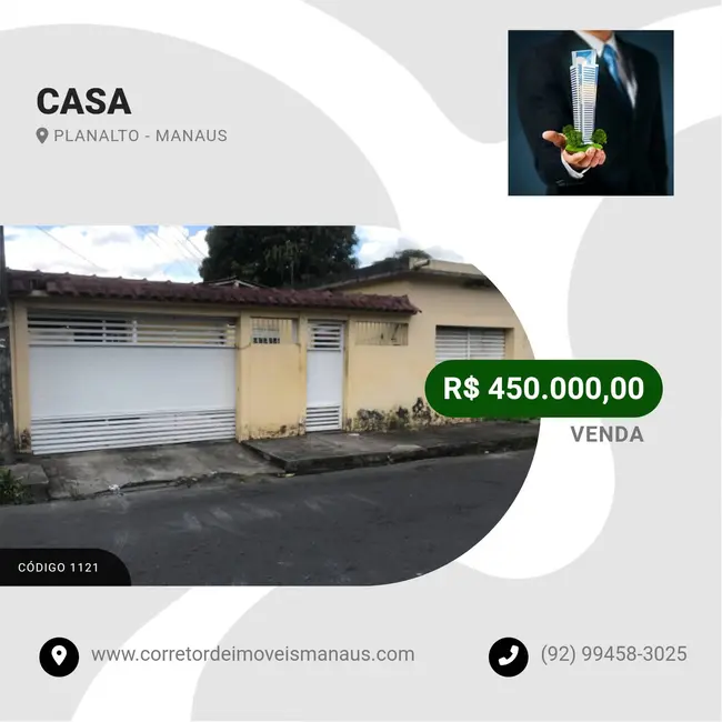Foto 1 de Casa com 4 quartos à venda, 384m2 em Planalto, Manaus - AM