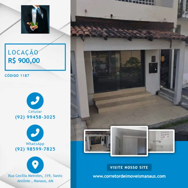 Foto 1 de Sala Comercial para alugar, 15m2 em Petrópolis, Manaus - AM