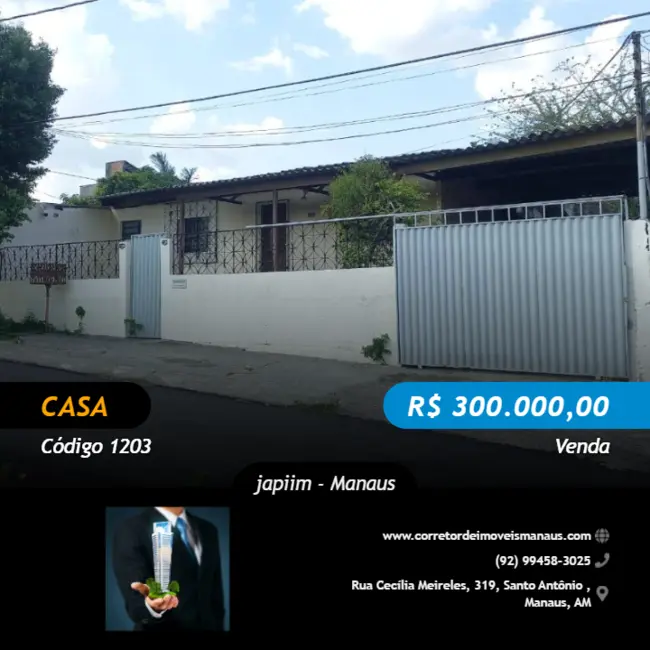 Foto 1 de Casa com 4 quartos à venda, 200m2 em Japiim, Manaus - AM