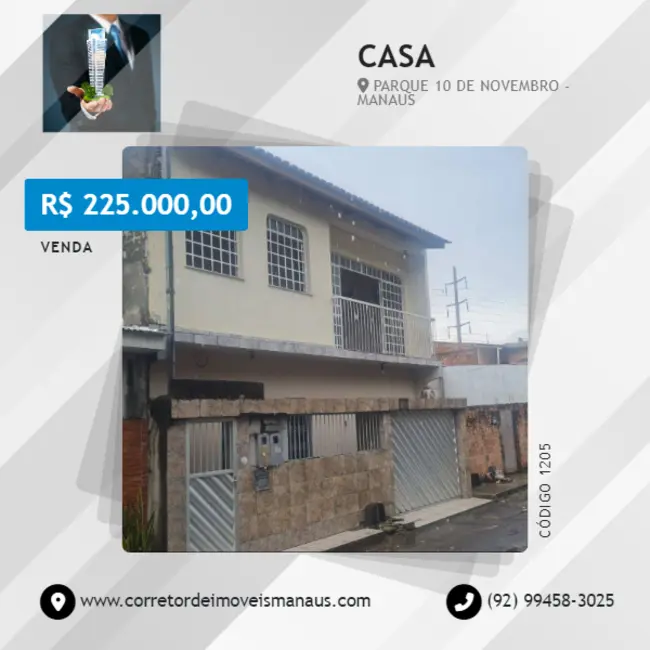 Foto 1 de Casa com 4 quartos à venda em Parque 10 de Novembro, Manaus - AM