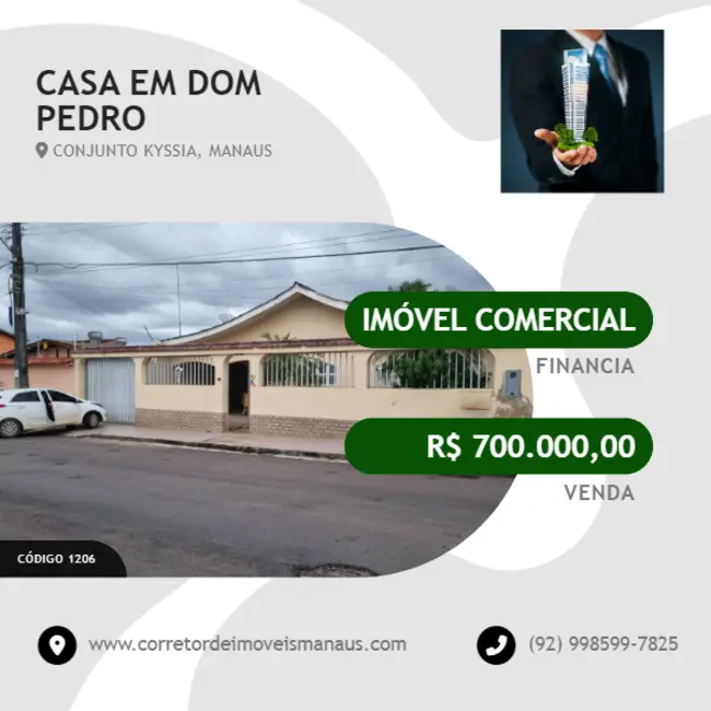 Foto 1 de Casa com 3 quartos à venda e para alugar, 600m2 em Chapada, Manaus - AM