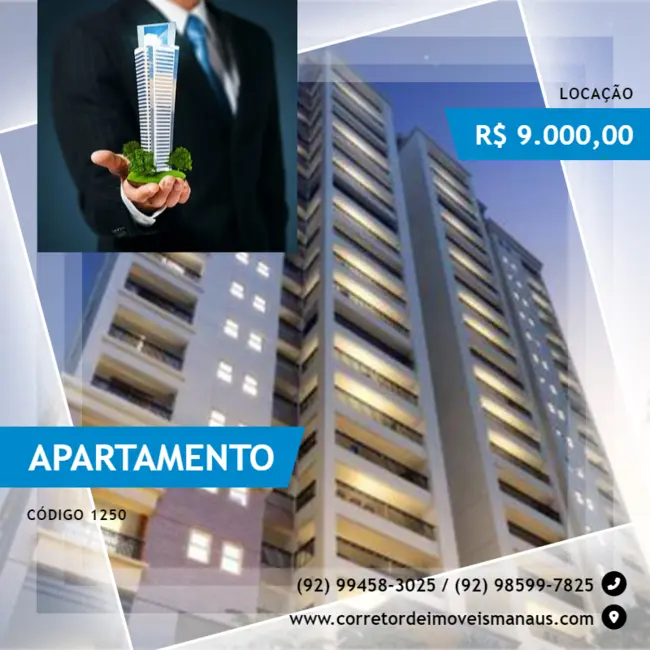 Foto 1 de Apartamento para alugar, 169m2 em Ponta Negra, Manaus - AM