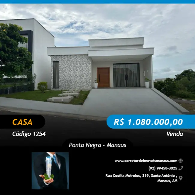 Foto 1 de Casa à venda em Ponta Negra, Manaus - AM