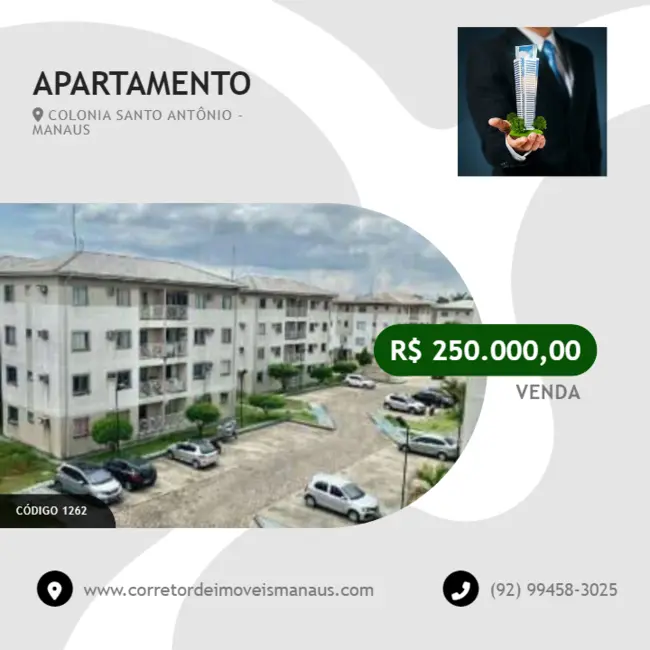 Foto 1 de Apartamento com 3 quartos à venda, 68m2 em Colônia Santo Antônio, Manaus - AM