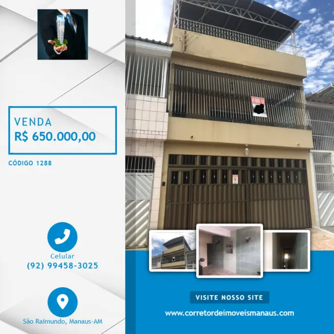 Casa com 4 quartos à venda em São Raimundo, Manaus - AM - imagem 1 Foto 1 de Casa com 4 quartos à venda em São Raimundo, Manaus - AM