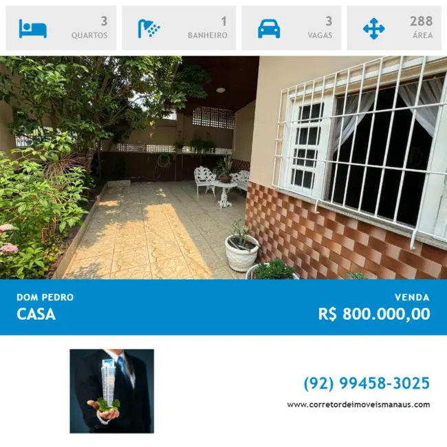 Foto 1 de Casa com 3 quartos à venda, 288m2 em Manaus - AM