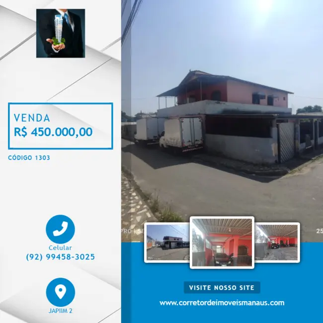 Foto 1 de Casa com 7 quartos à venda, 300m2 em Japiim, Manaus - AM
