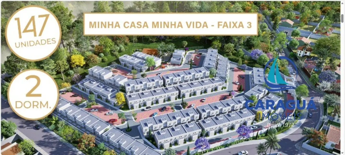 Foto 1 de Casa de Condomínio com 2 quartos à venda, 62m2 em Jaraguazinho, Caraguatatuba - SP