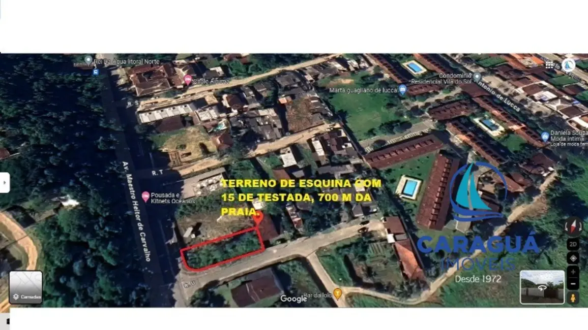 Foto 2 de Terreno / Lote à venda, 507m2 em Balneário Gardem Mar, Caraguatatuba - SP