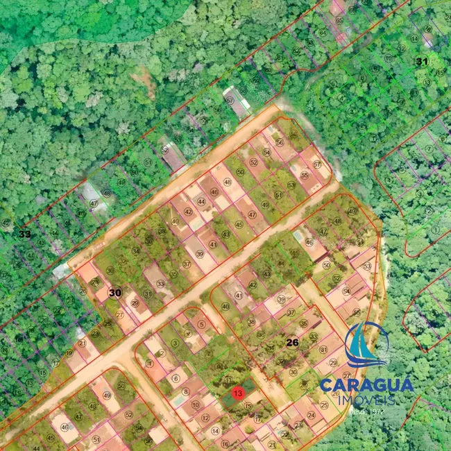 Foto 1 de Terreno / Lote à venda, 360m2 em Verde Mar, Caraguatatuba - SP