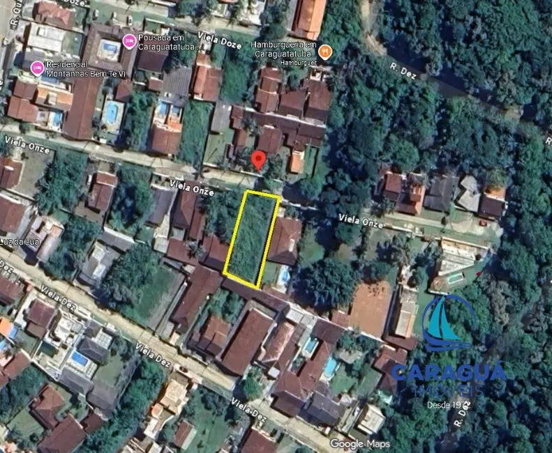 Foto 1 de Terreno / Lote à venda, 599m2 em Verde Mar, Caraguatatuba - SP