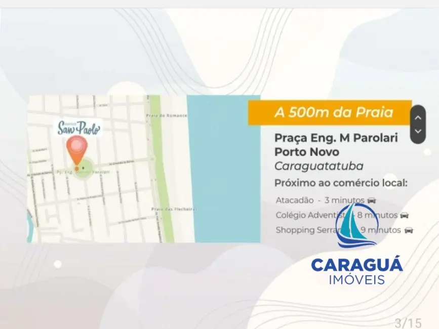 Foto 9 de Apartamento com 3 quartos à venda, 60m2 em Jardim Brasil, Caraguatatuba - SP