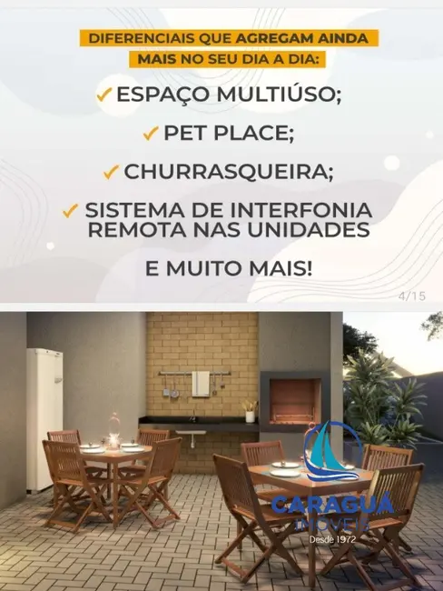 Foto 8 de Apartamento com 3 quartos à venda, 60m2 em Jardim Brasil, Caraguatatuba - SP