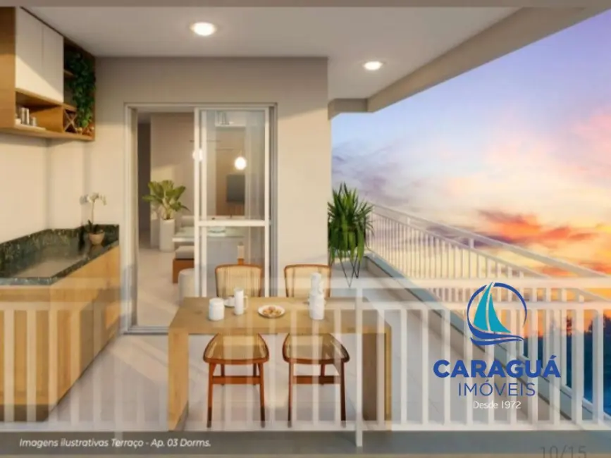 Foto 4 de Apartamento com 3 quartos à venda, 60m2 em Jardim Brasil, Caraguatatuba - SP