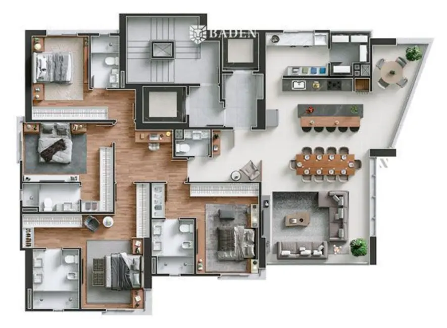 Foto 8 de Apartamento com 4 quartos à venda, 190m2 em Centro, Balneario Camboriu - SC