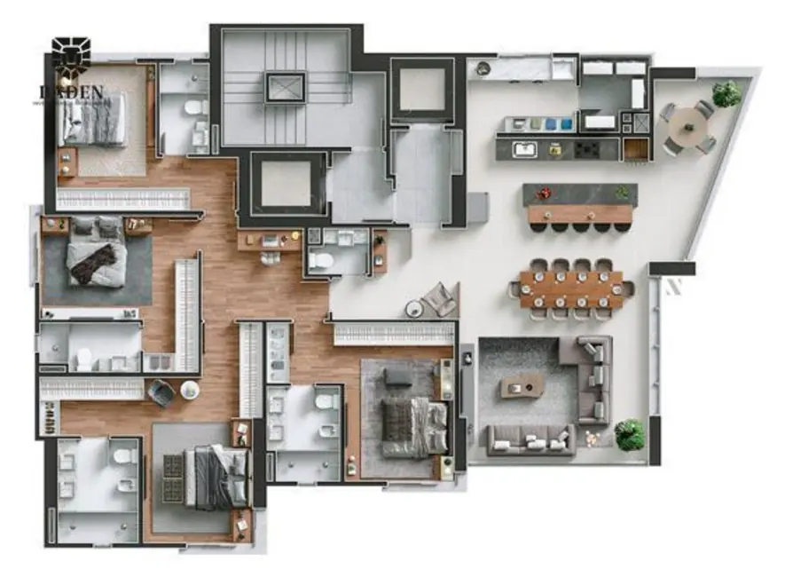 Apartamento com 4 quartos à venda, 190m2 em Centro, Balneario Camboriu - SC - imagem 8 Foto 8 de Apartamento com 4 quartos à venda, 190m2 em Centro, Balneario Camboriu - SC