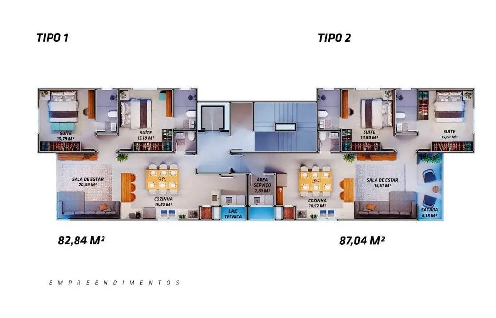 Foto 7 de Apartamento com 2 quartos à venda, 83m2 em Centro, Camboriu - SC